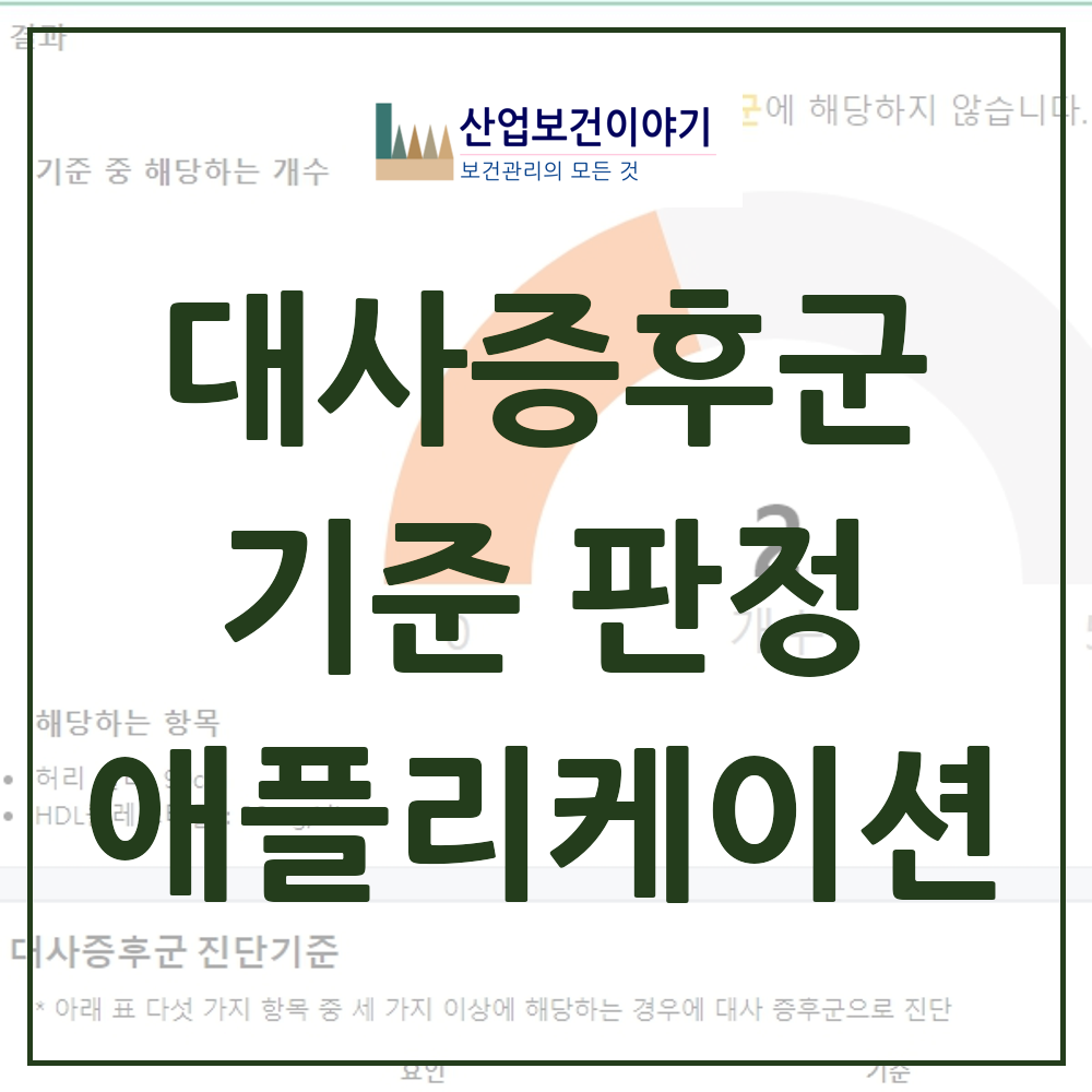 대사증후군 판정 애플리케이션