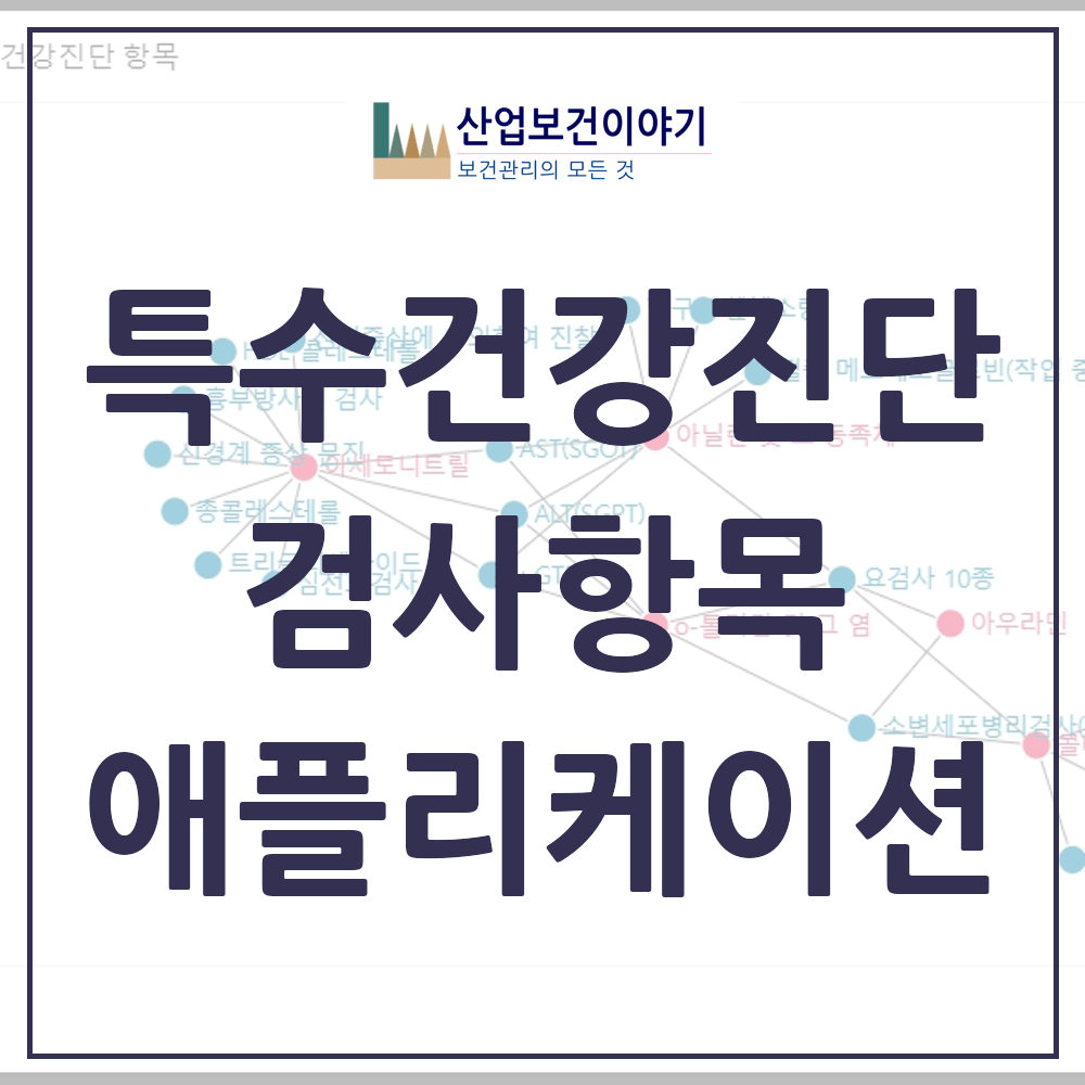 특수건강검진(진단) 항목 및 비용
